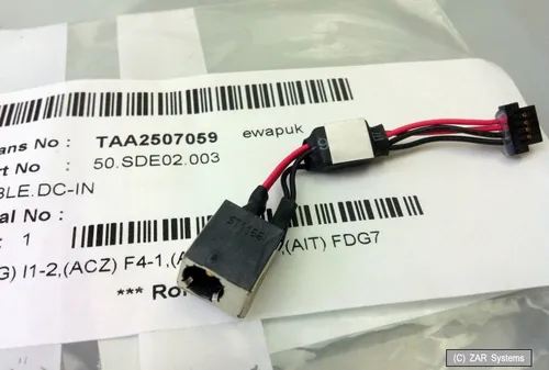 Original Acer 50.SDE02.003 Strombuchse, Power Kabel für One D255, eMachines 355