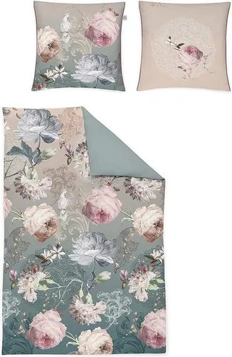 Irisette Mako-Satin Bettwäsche Set Magic-K 8858 Jade - Bettwäsche-Set in edlem Jade-Grün, 155 x 220 cm für eine perfekte Nachtruhe und atmungsaktiven Komfort, ideal für stilvolle Schlafzimmer.