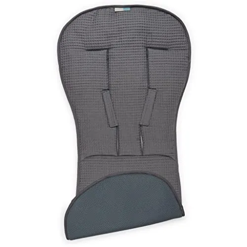 Liebes von priebes Sitzauflage 2in1 MATHILDA COOLAIR, Universal Schutzauflage für Buggys Kinderwagen Fahrradanhänger, Baumwolle waschbar & atmungsaktiv, Wendeauflage Sommer Winter ab 6 Monate
