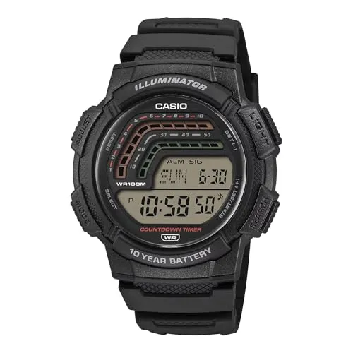 Casio Herrenuhr WS-1800-1AVEF – Sportlich und Funktional - Die Casio Herrenuhr WS-1800-1AVEF bietet sportliches Design und digitale Präzision. Mit 100m Wasserdichtigkeit und robustem Resin-Gehäuse ist sie ideal für Freizeit und Sport.