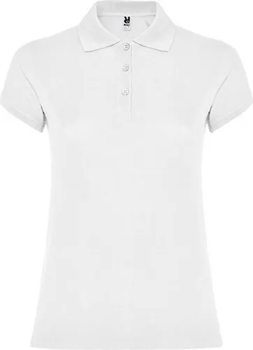 Roly PO6634 | Damen Star Woman Poloshirt, Piqué - Farbe: White 01 - Größe: XL