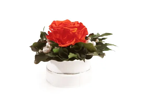 Kunstblume Infinity Rosenbox Diamonds and Pearls 1 infinity Rose Rose, ROSEMARIE SCHULZ Heidelberg, Höhe 10 cm, echte Blume die lange hält, Made in Germany