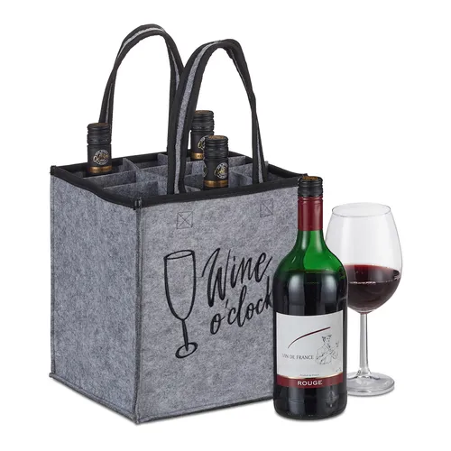 Flaschentasche Flaschenträger Getränkehalter Weinkühltasche Flaschen-Korb