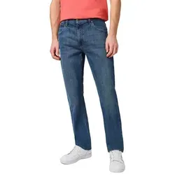 Wrangler Herren-Jeans Straight - Regular Fit, Straight Leg, bequeme und vielseitige Jeans für jeden Anlass in Authentic Blue