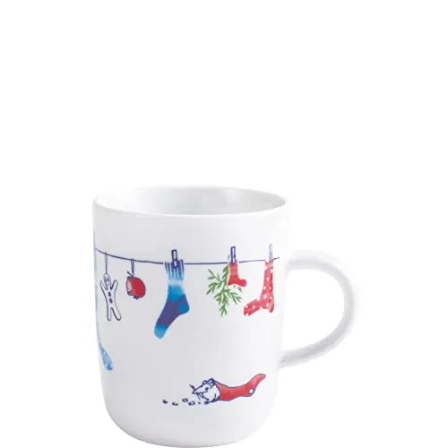 KAHLA 575335A11144C Pronto Happy Cups Becher 0,35 l Fröhliche Weihnacht hochwertiger Becher mit Weihnachtsmotiv und Spruch Geschenkidee Wichteln Haferl 350 ml