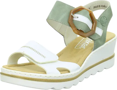 Rieker Damen Klassische Sandalen 67476 in weiß von Rieker
