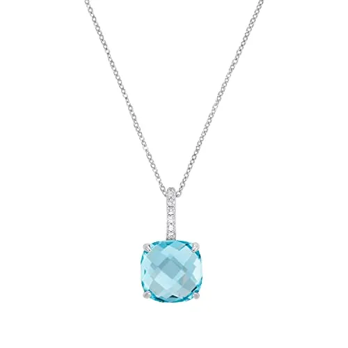 Amor Kette mit Anhänger Blauer Solitär, 9217779 - Ketten mit Anhänger, aus hochwertigem 925 Sterling Silber mit funkelnden Zirkonia-Steinen – das perfekte Accessoire für jeden Look und eine tolle Geschenkidee.