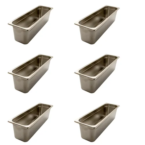 AcMax GN 2/4 Gastronormbehälter Edelstahl 150 mm - Robuster GN Behälter aus Edelstahl für die Gastronomie. Ideal für Catering und Buffets, bietet er eine praktische Lösung zur Aufbewahrung und Präsentation von Speisen.