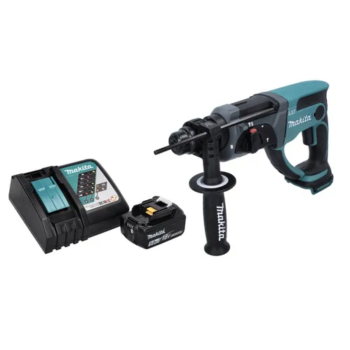 Makita DHR 202 RT1 Akku Kombihammer 18 V - Bohrmaschine mit 2,0 J Schlagenergie, inklusive 5,0 Ah Akku und Ladegerät – ideal für kraftvolle Anwendungen ohne Kabel!