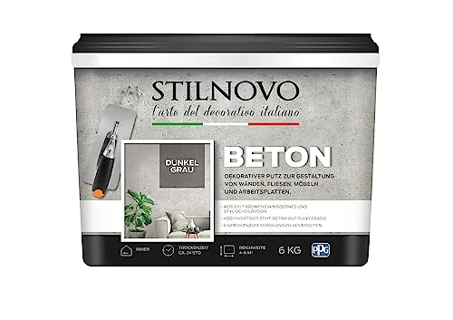 STILNOVO Beton Pulverspachtel, 6 kg in grau von STILNOVO
