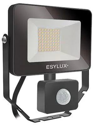 ESYLUX AFL Basic LED-Strahler 10W mit Bewegungsmelder, schwarz - Lampen mit integriertem Bewegungsmelder für automatische und energieeffiziente Beleuchtung, ideal für Garagen und Fassaden. Kompaktes Aluminiumgehäuse in elegantem Schwarz.