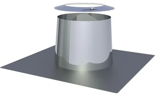 Jeremias DW-ECO 2.0 Flachdachdurchführung 130mm mit Wetterkragen - Sichere Flachdachdurchführung Ø 130 mm für Schornsteine, inklusive Wetterkragen. Aus robustem Edelstahl, schützt zuverlässig vor Feuchtigkeit und sorgt für dauerhafte Stabilität. Ideal für Innendurchmesser von 80 bis 300 mm.