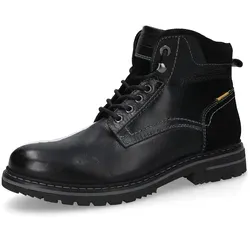 camel active Herren Boston Leder Boot Schwarz - Wanderschuhe aus hochwertigem Leder, wasserabweisend mit komfortabler Leder-Innensohle und praktischem Reißverschluss für einfaches An- und Ausziehen.