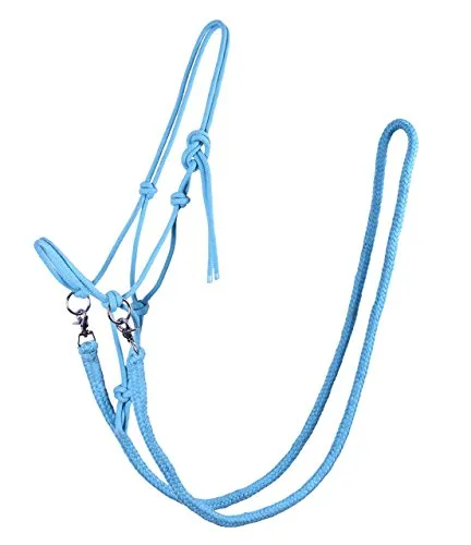 QHP Knotenhalfter mit Zügel Halfter Reithalfter Arbeitshalfter 7 Farben und 4 Größen