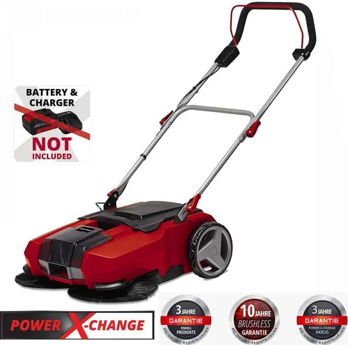 Einhell Akku-Kehrmaschine TE-SW 18/610 Li - 18 V Solo - Effiziente Handkehrmaschine für kabelloses Kehren, ideal für den Einsatz auf Terrassen und Wegen.