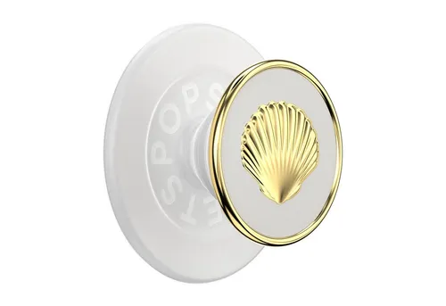 Popsockets MagSafe Round Venus White Enamel - Handy-Gadget mit elegantem Design, bietet sicheren Halt und ist perfekt für das einfache Fotografieren und Filmen.