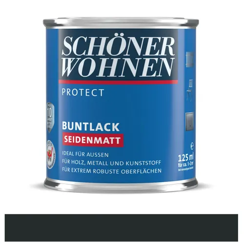 Schöner Wohnen Protect Buntlack Anthrazitgrau (RAL 7016) seidenmatt 125 ml