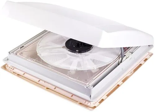 Dachhaube THULE mit 12 V Ventilator weiß - Caravan-Zubehör mit 12 Lüftungsstufen, Energiespar- und Boostfunktion. Ideal als klimafreundliche Alternative zur Klimaanlage für Reisemobile und Wohnwagen.