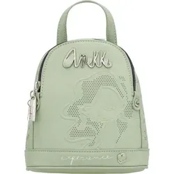 aneKKe Alma Original Mini Backpack XS - Grüner Damenrucksack - Kompakter Rucksack in grün mit verspieltem Design, ideal für Stadtbummel. Praktische Innenfächer und Reißverschlussfächer sorgen für Ordnung und Sicherheit.