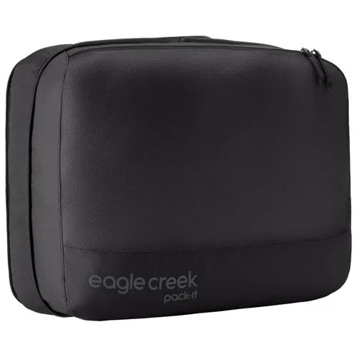 Pack-It Reveal Expansion Cube L - black - Packtaschen für Ordnung im Reisegepäck, erweiterbar für zusätzlichen Stauraum und mit praktischem Mesh-Fenster zur schnellen Übersicht.