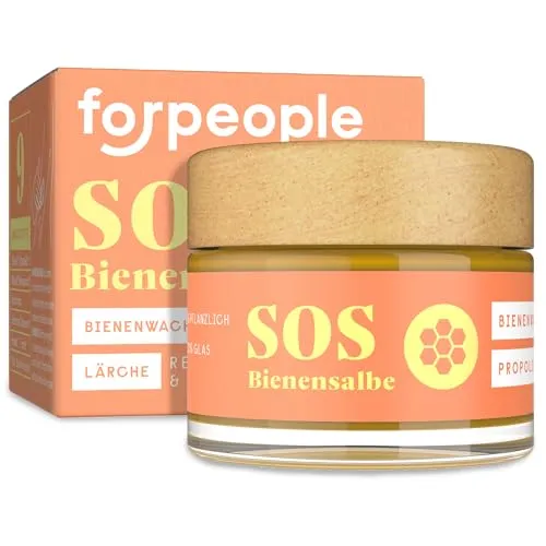 forpeople BIO Bienensalbe 50g · Bienensalbe mit Propolis hochdosiert bei Neurodermitis & Akne · Heilsalbe für empfindliche & trockene Haut · Bienen Propolissalbe mit pflegenden Bio-Ölen