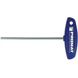 Promat - Schraubendreher 6kt Cv. Sw2,5mm L.100mm M.quergriff/ku. Glanzvernickelt