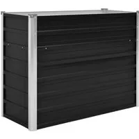 furnicato Garten-Hochbeet Anthrazit 100 x 40 x 77 cm Verzinkter Stahl