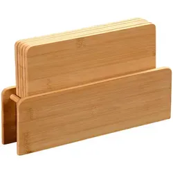 Kesper Schneidebrett-Set, Hellbraun, Holz, 6-teilig, Bambus, 6x18x29 cm, FSC 100%, Küchenzubehör, Schneidebretter