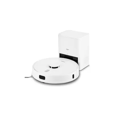 MEDION Saugroboter X41 SW+ mit Absaugstation - 2-in-1 Saug- und Wischroboter mit starker 8000Pa Saugkraft, präziser Lasernavigation und automatischer Entleerung für mühelose Reinigung.
