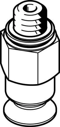 VAS-8-M5-NBR (34588) Vakuumsauger Nennweite:2,0mm Sauger-Durchmesser:8mm Anschlusslage:oben
