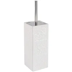 Wenko WC-Bürste Cordoba, weiß - WC-Garnitur mit elegantem, geschlossenen Keramik-Bürstenhalter und Edelstahlstiel, ideal für stilvolle Badezimmer.