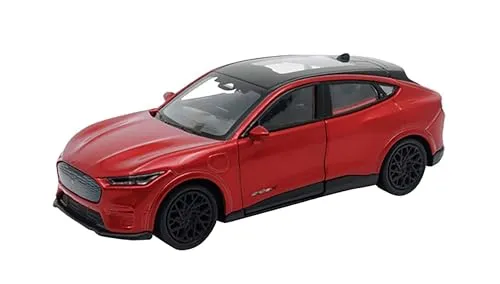 Toi-Toys Ford Mustang Mache GT 2023 12cm Modellauto Metall Modell Auto Spielzeugauto 63 (Rot-Metallic)