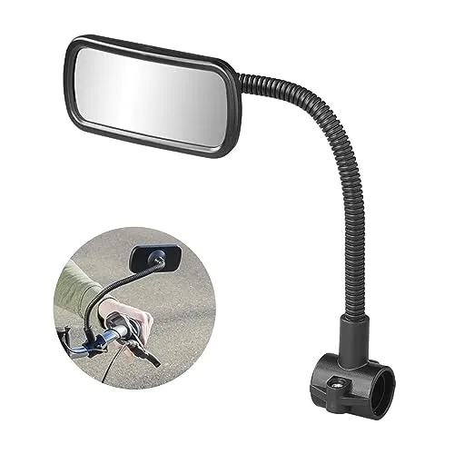 Fahrrad Rückspiegel mit 22 cm Flexarm drehbar Fahrradspiegel für Lenker konvexer Spiegel (1)