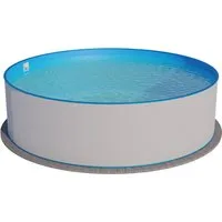 Stahlwandpool rund 120cm tief mit Folie in Blau von Planet Pool