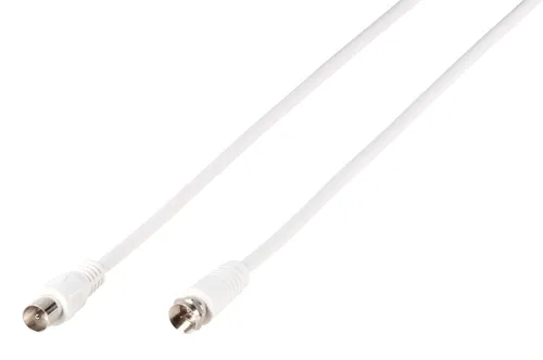 VIVANCO SAT Empfängeranschlusskabel 5m, 90dB - Hochwertiges Koaxialkabel mit F-Stecker und IEC-Stecker, ideal für eine stabile Signalübertragung. Perfekt für Ihre Audio- und Videoanwendungen.