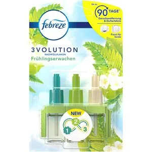 Febreze Raumduft 3Volution Nachfüller Frühlingserwachen 20ml - Raumdüfte mit blumig-frischem Duft für bis zu 90 Tage. Wechselt alle 45 Minuten und sorgt für langanhaltende Frische. Ideal für ein angenehmes Raumklima.