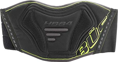 Büse Taslan Nierengurt (Black/Yellow, S) - Nierengurt aus strapazierfähigem 600 D Textilgewebe, ideal für maximalen Komfort und Sicherheit beim Motorradfahren.