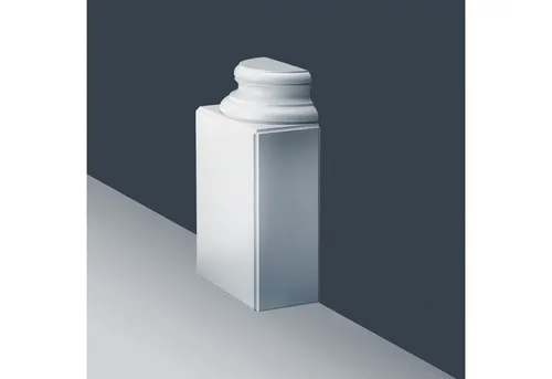 Orac Decor Wanddekoobjekt K1131 - Halber Sockel für Stuck Halbsäule - Deko-Objekte mit hochwertigem, vorgrundiertem halben Säulensockel aus Polyurethan-Hartschaum, leicht und robust, ideal für Innen- und Außenbereich.