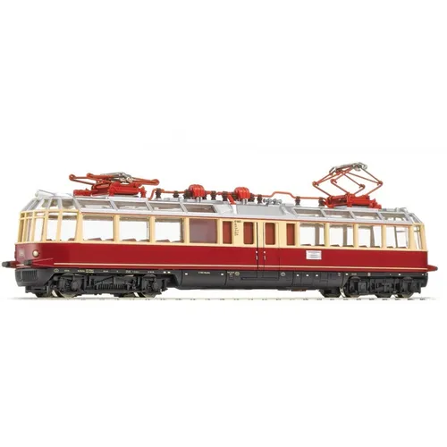 Fleischmann Diesellokomotive N ET 91 01 der DB - Modelleisenbahn mit dem legendären 'Gläserner Zug' Design, ideal für Sammler und Liebhaber historischer Bahntechnik.