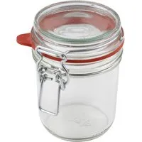 Dr. Oetker Einmachglas m. Bügelverschluss 370 ml - Praktisches Bügelverschlussglas (Ø 8 x 11,5 cm) für das Einkochen von Obst, Gemüse und Marmelade. Der luftdichte Naturkautschukring sorgt für frische, während das Glas spülmaschinengeeignet ist (außer Bügel).