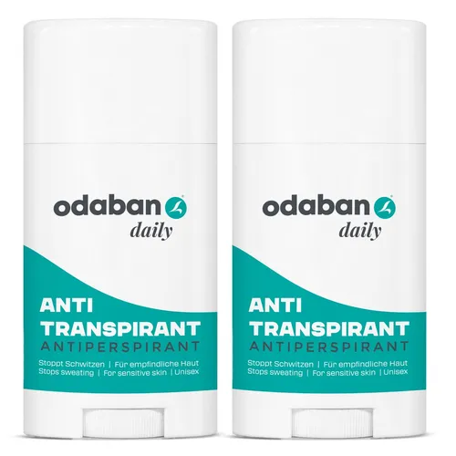 odaban® Antitranspirant Deo Stick 2er Set - Deos - 24 Stunden Schutz für normale Haut, ideal für Unisex-Anwendung im praktischen Multipack.