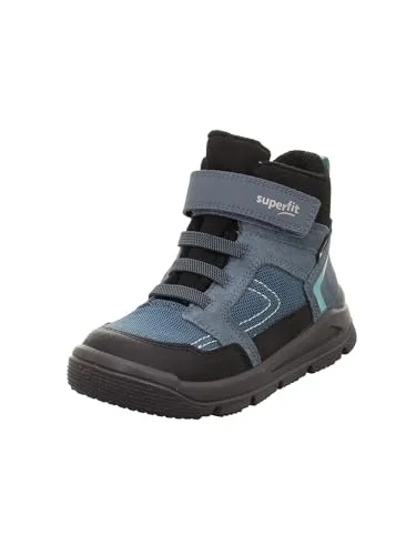 Superfit Mars blau/hellgrün (8020) 28 - Kinder Stiefel mit wasserdichtem und atmungsaktivem Gore-Tex Material, ideal für Freizeit und Camping. Der praktische Klettverschluss sorgt für einen sicheren Sitz und einfaches An- und Ausziehen.