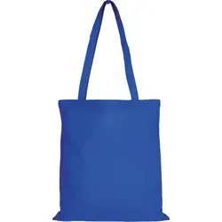 10er Pack Baumwolltasche - 28 Farben | mit Zwei Langen Henkeln | 38x42cm, royalblau, 10 Stück