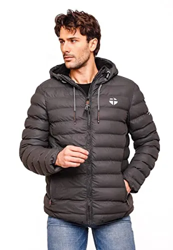 STONE HARBOUR Herren Winter Steppjacke Zaharoo Anthracite XXL - Funktionsjacke für Herren, warm gefüttert und wasserdicht, ideal für kalte Outdoor-Aktivitäten wie Spaziergänge oder Stadtbummel.