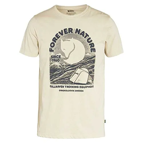 Fjällräven Equipment T-Shirt chalk white Gr. S - Herren-Shirt aus Bio-Baumwolle und recyceltem Polyester, umweltfreundlich und bequem für den Alltag.