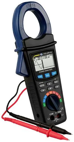 PCE Instruments PCE-GPA 50 Stromzange - Spannungsprüfer mit Messbereich bis 2000 A, TRMS Messung und Grafikdisplay für Wellenformansicht, ideal für professionelle Strommessungen.