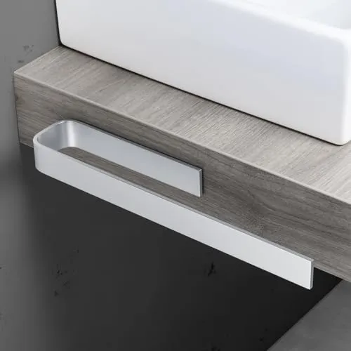 Bürstenking Handtuchhalter ohne Bohren, 39 cm – Selbstklebender Halter für Badetücher - Handtuchhalter für Bad und Küche, einfach zu montieren mit 3M-Kleber – kein Bohren nötig! Ideal für Handtücher und Badetücher, modernes Design passt in jedes Badezimmer.