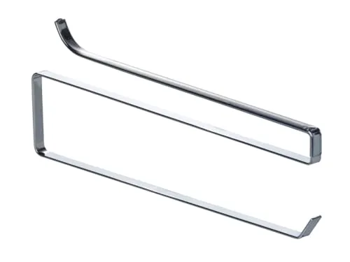 WENKO Regaleinbau Küchenrollenhalter, verchromtes Metall, 31 x 10 x 1 cm, Silber glänzend