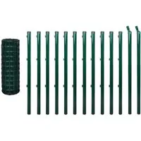 Eurozaun Stahl Maschendrahtzaun 10m - Maschendrahtzaun aus PVC-beschichtetem Stahldraht, ideal für Garten- und Wildschutz, langlebig und robust.