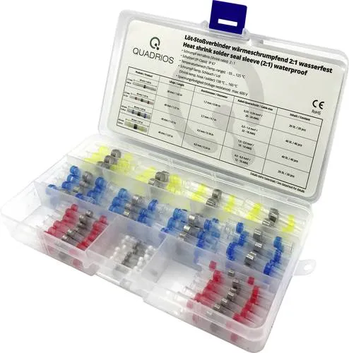 Quadrios 2011C396 Stoßverbinder 0.25mm² 6mm² Vollisoliert Weiß, Rot, Blau, Gelb 120St.